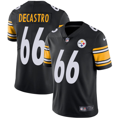 Nike Steelers #66 David DeCastro Black Team Color Men's Stitched NFL Vapor Untouchable Limited Jersey
